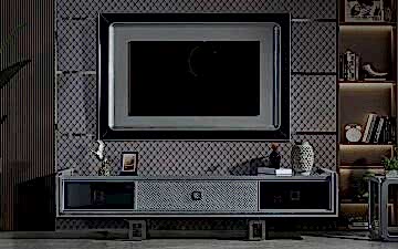 Clive TV Ünitesi (Krom)