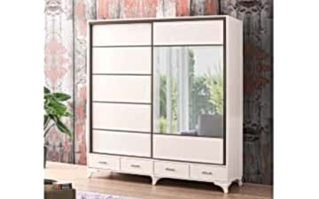 Trend Beyaz Gardırop 200 cm