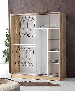 House Ceviz Gardırop 230 cm