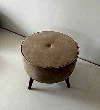 Retro Yuvarlak Puf Çap - 60 cm