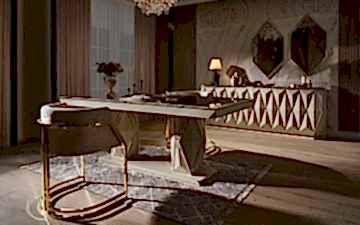 Zümrüt Yemek Odası Takımı - Krem