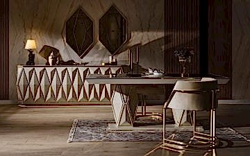 Zümrüt Yemek Odası Takımı - Krem