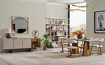 Lamego Yemek Odası Takımı (Vizon)