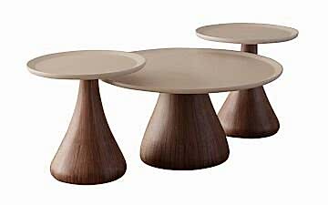 Carloc Sehpa Seti (Koyu Meşe)