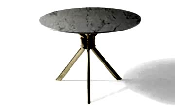 Dolunay Yuvarlak Masa (Gold)